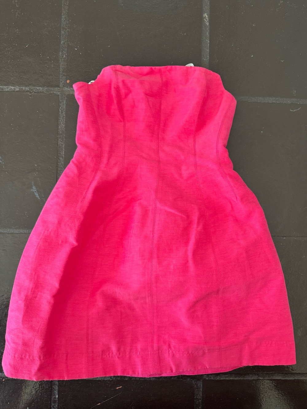 Aje Strapless Fuchsia Cocktail Dress